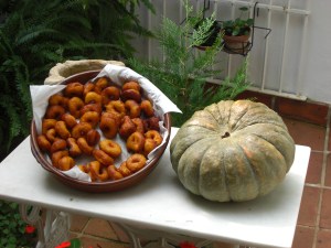 Los buñuelos de calabaza and a calabaza