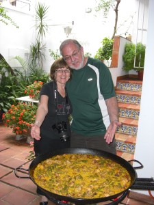 Pepe made a paella and we helped...eat it.