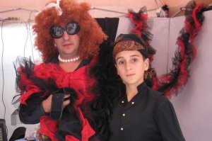 Pepe and his son, Jaime, ready for a masquerade party 3 or 4 years ago.