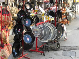 All the hardware you need to make a paella.