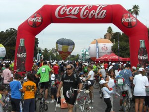 The participants in BICYCLE DAY.