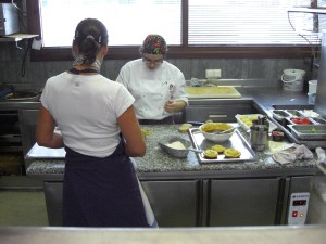 The pastry station at Echaurren