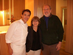 Chef Francis Paniego and two satisfied customers