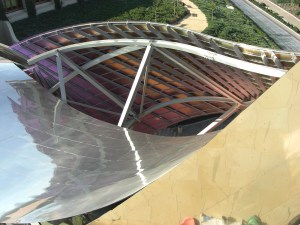 A view from the library terrace at the winery's hotel