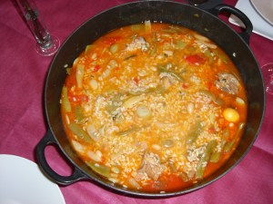 Chicken, summer vegetables, potatoes and rice